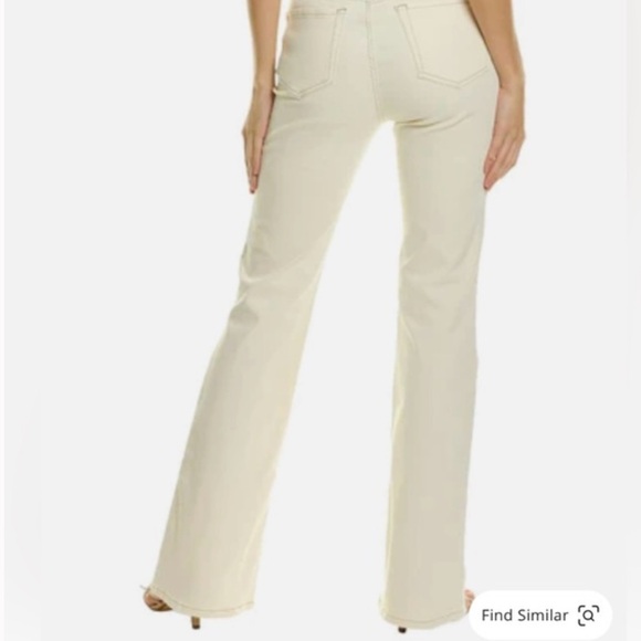 NWT Current Elliot High Rise Flare Cream Jeans in size 27 - Picture 2 of 8